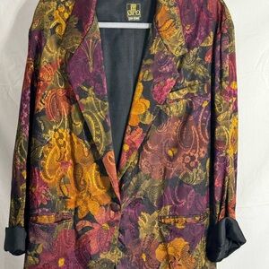 San Moire Multicolor Paisley Blazer